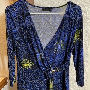 Starry Night like dress with built in wrap.